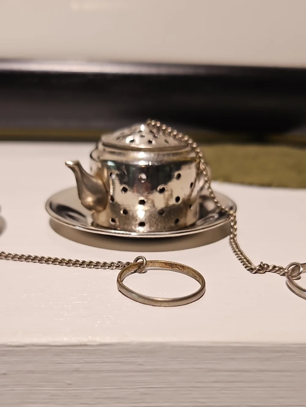 2 - Vintage Tea Infusers With Under Plate Saucers